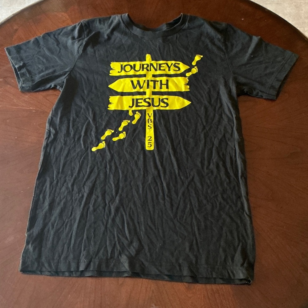 Journeys with Jesus Black and Yellow T-Shirt